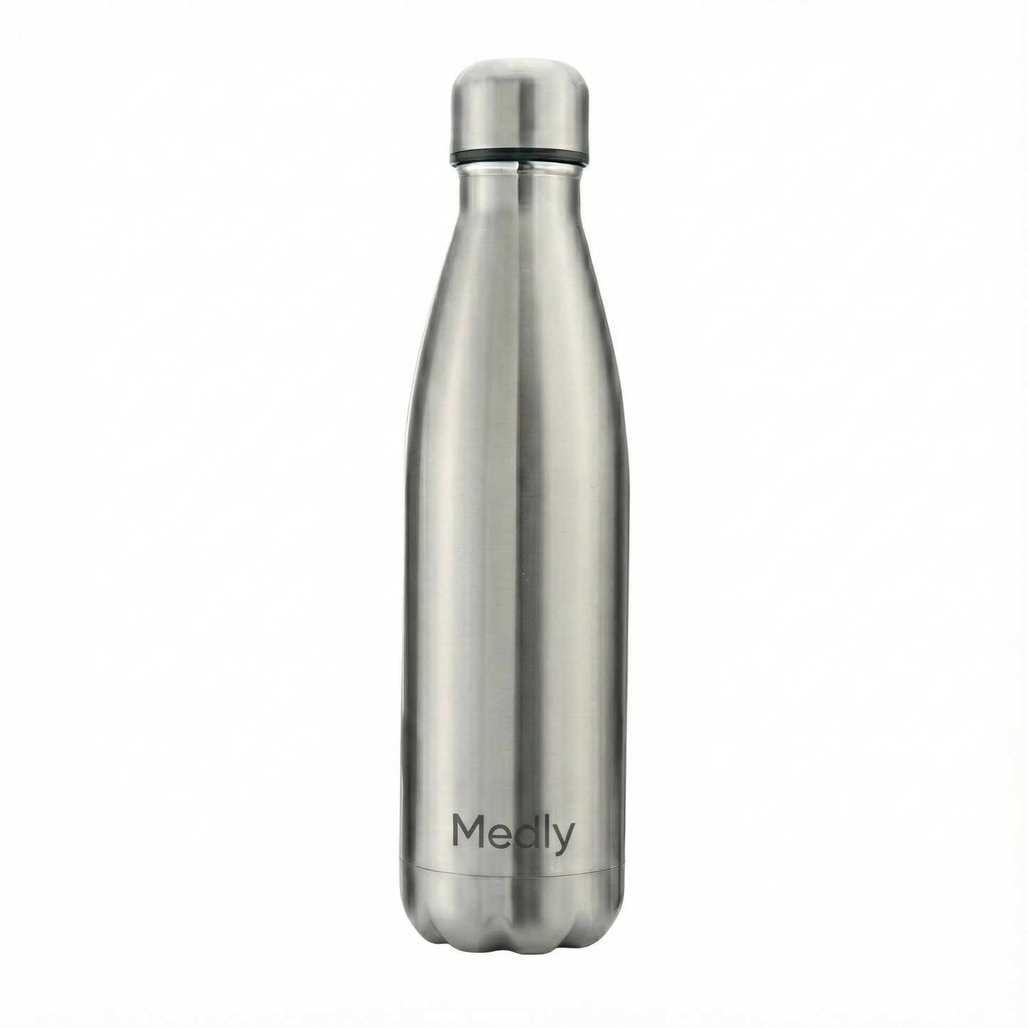 Silver Medly Classic 500ml flask with double-wall technology that locks in temperature, keeping coffee hot for 20 hours or water cold for 24 hours.
